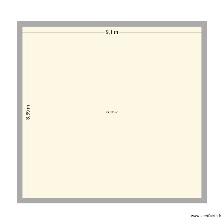 LALOU RDC 2. Plan de 1 pièce et 79 m2