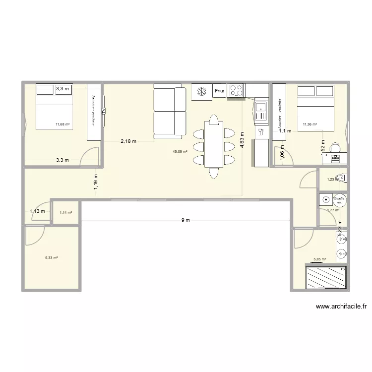 mobile home. Plan de 