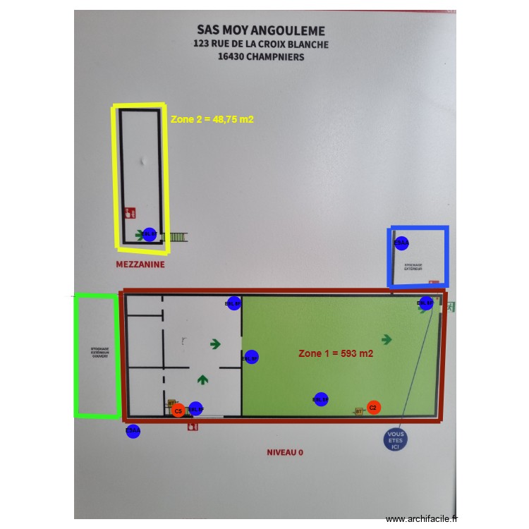 Plan Zone Moy Angoul&ecirc;me. Plan de 0 pièce et 0 m2