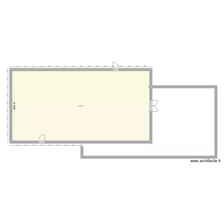 Epici jacko centre. Plan de 1  et 152 m²