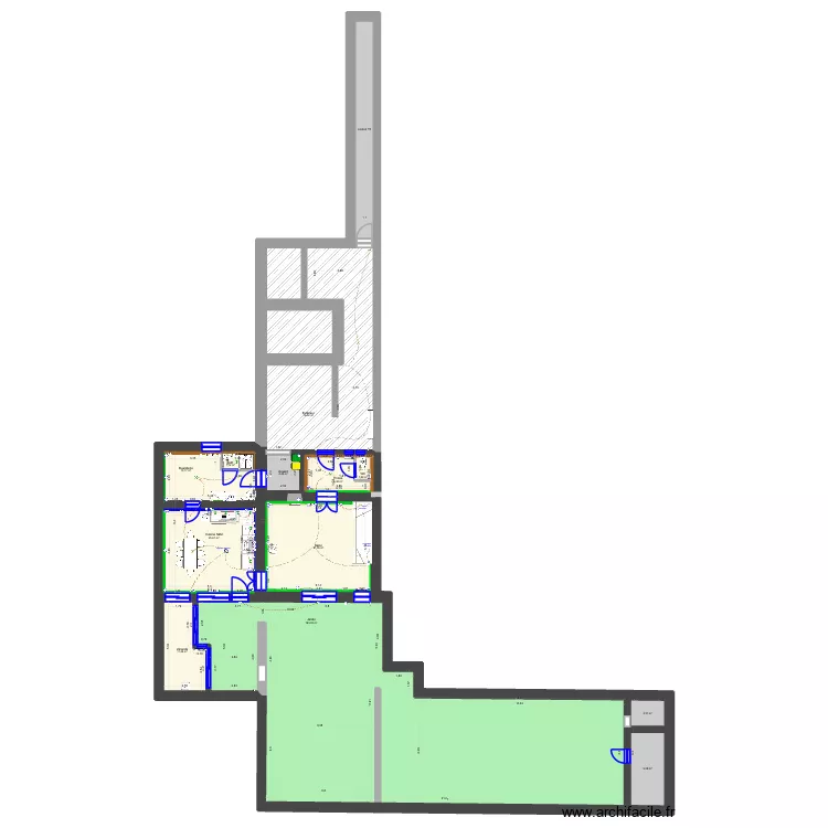 2025 essai rebuild. Plan de 25  et 621 m²