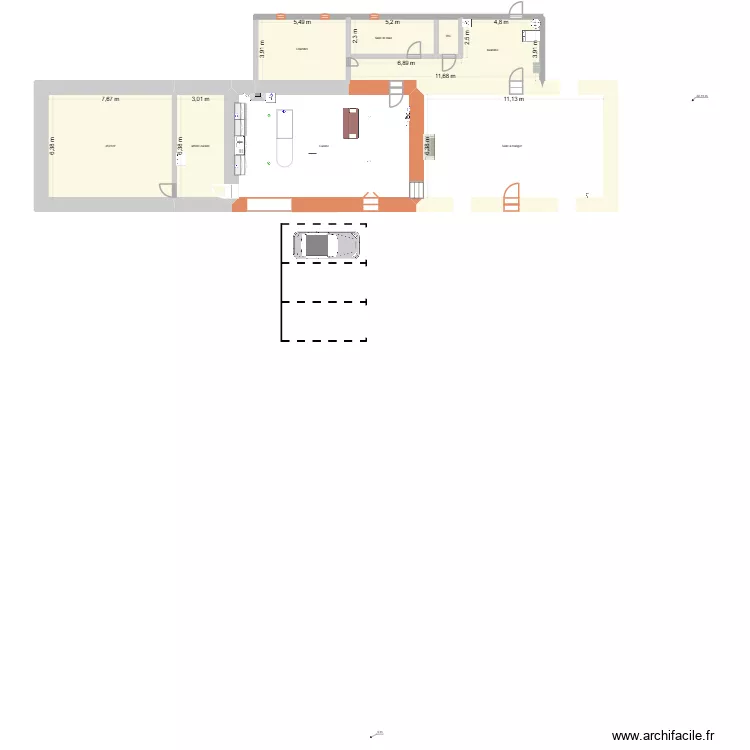 maison 2. Plan de 19  et 647 m²
