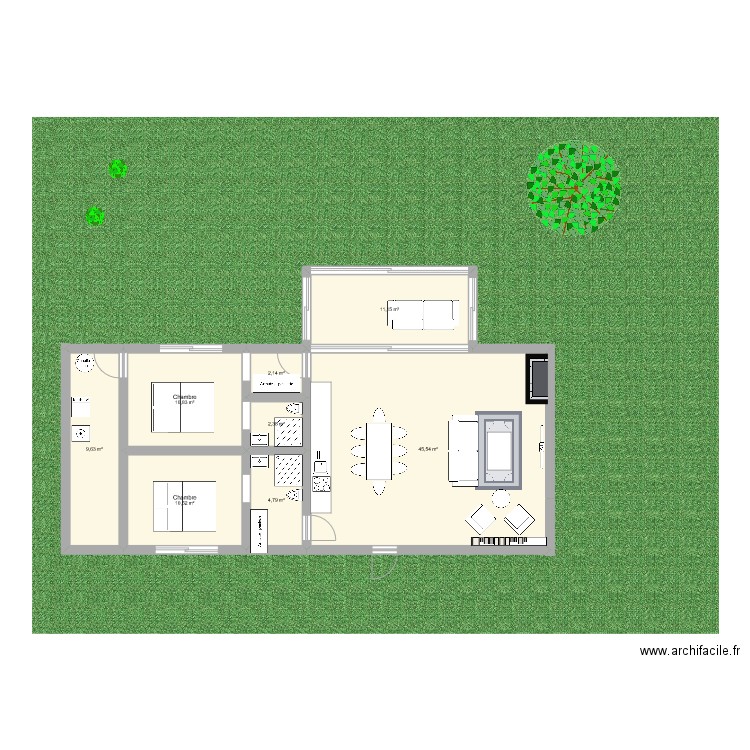 Longère bretagne. Plan de 0 pièce et 0 m2