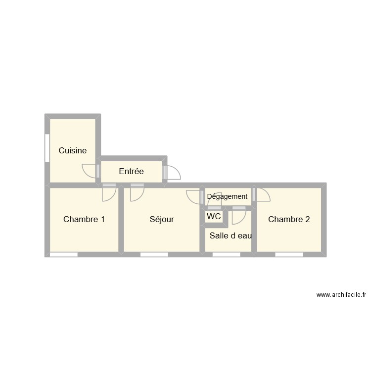 2512 BAEUR R+1 MILIEU. Plan de 8 pièces et 9 m2