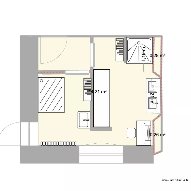 sdb rdc projet. Plan de sdb rdc projet. Plan de