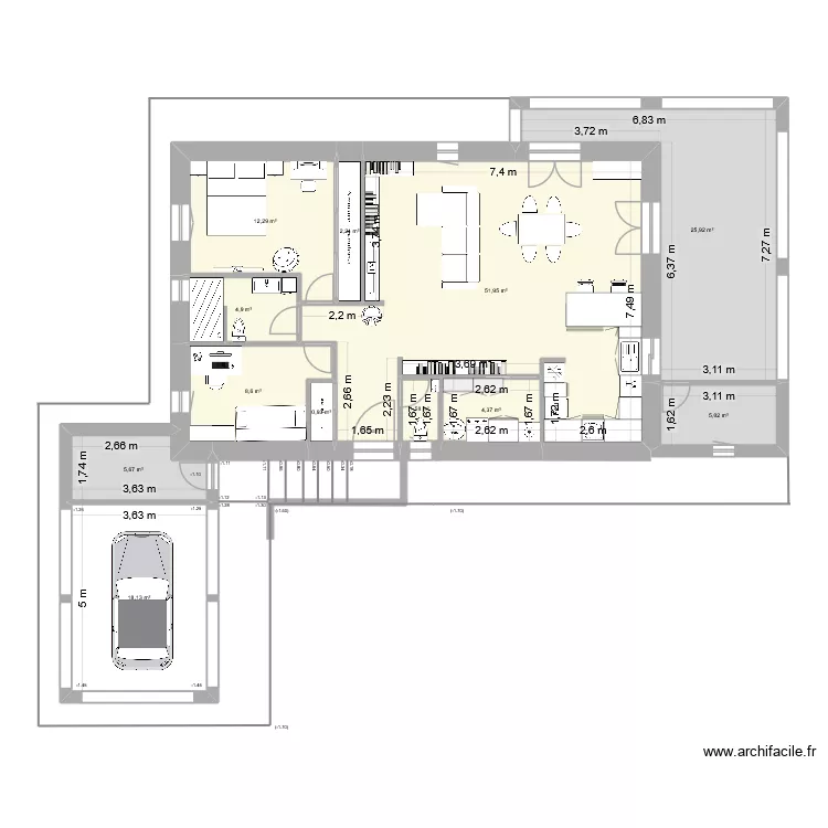 LOT26DEC25. Plan de 12  et 142 m²