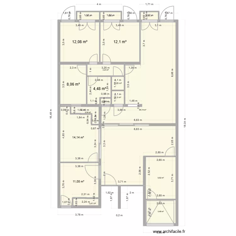 Bosquez - 04. Plan de 18 Pièces et 155 m² Bosquez - 04. Plan de 18 Pièces et 155 m²