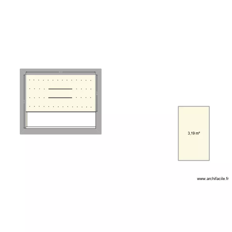 Shoes. Plan de 2  et 10 m²