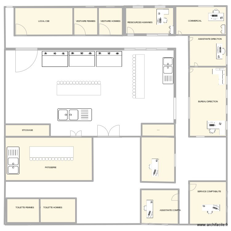 NOUVELLE USINE. Plan de 14 pièces et 1017 m2