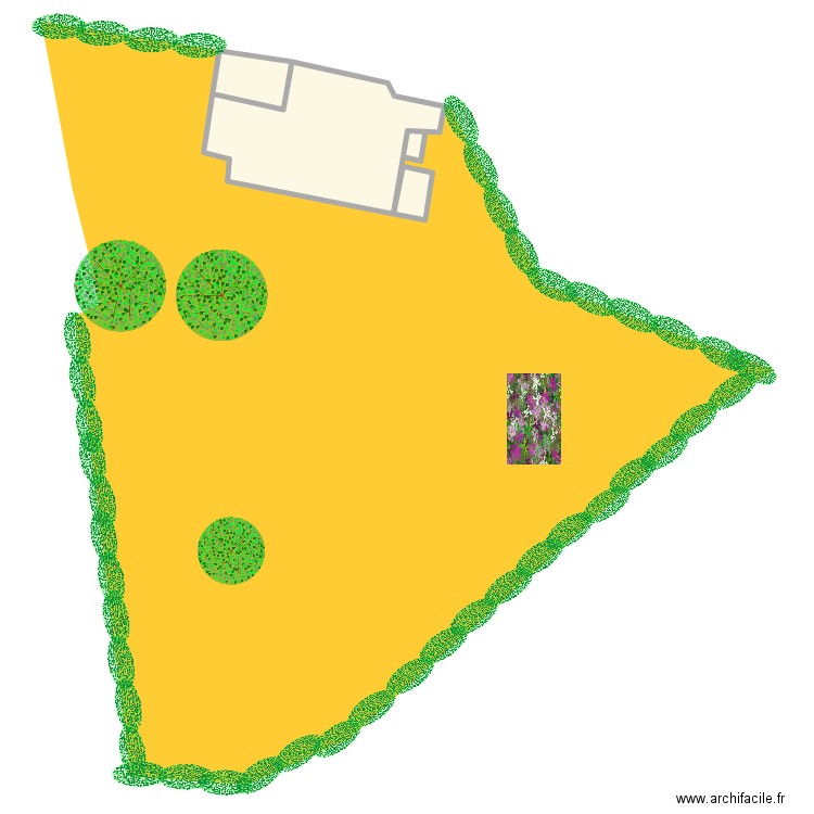 plan avec végétation ap. Plan de 4 pièces et 151 m2