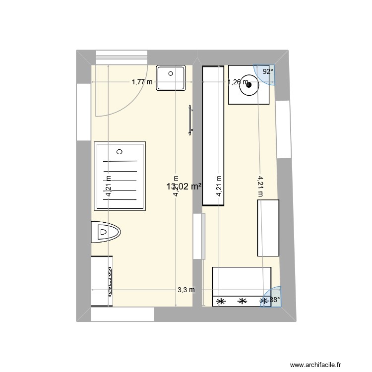 SDB Rdj2. Plan de 0 pièce et 0 m2