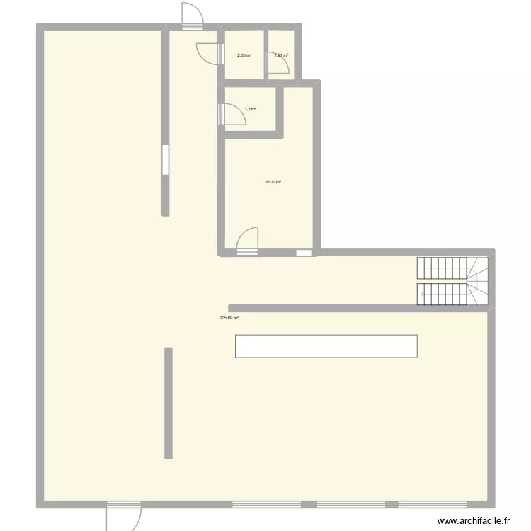 TRAVAIL. Plan de 5 pièces et 230 m² TRAVAIL. Plan de 5 pièces et 230 m²
