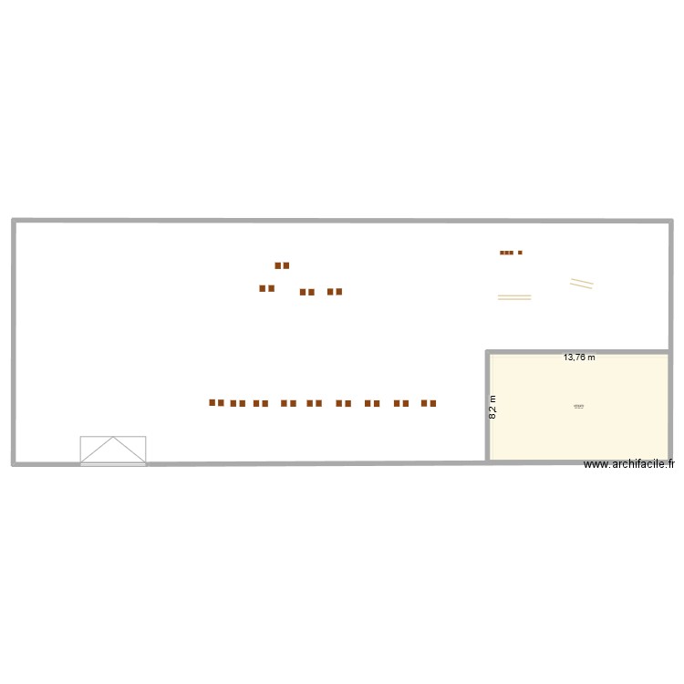rucher. Plan de 1 pièce et 113 m2