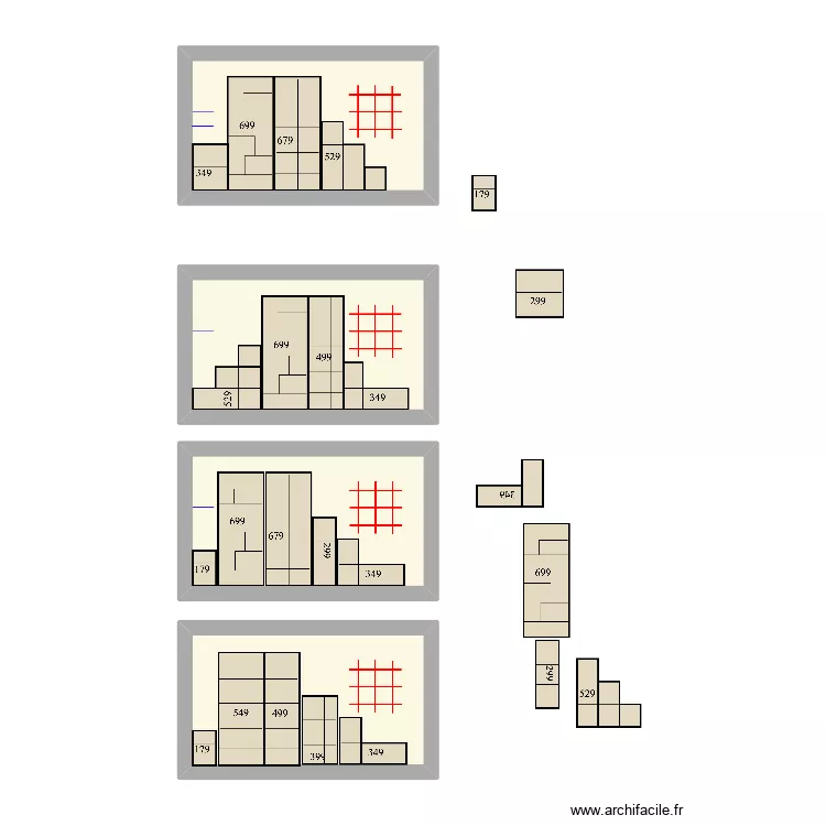 Etagères Nadège. Plan de Etagères Nadège. Plan de
