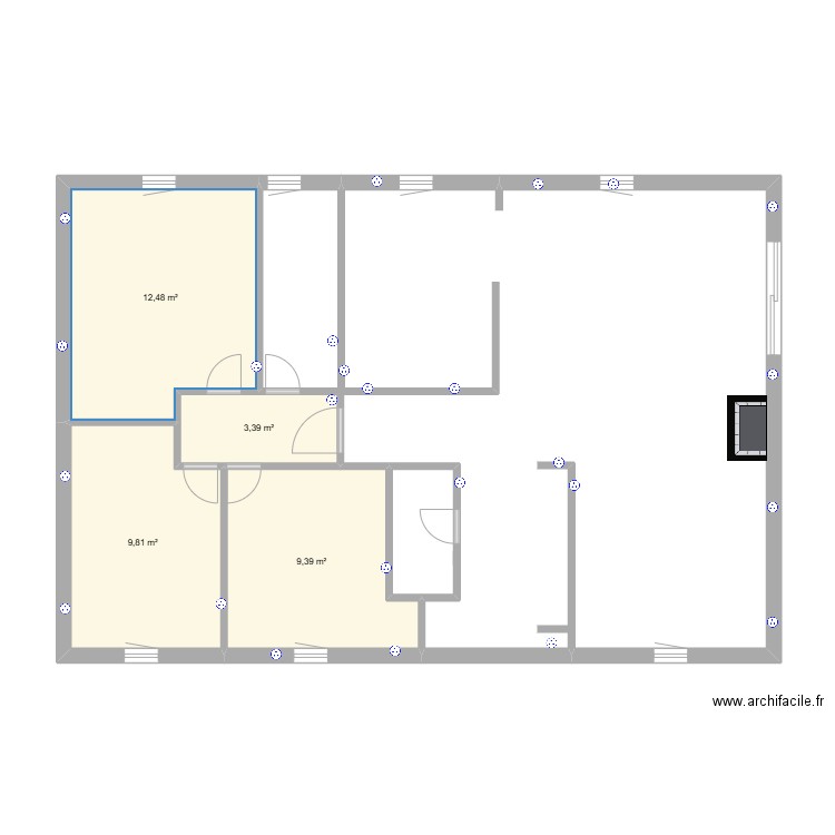 MAISON AMENAGEMENT. Plan de 4 pièces et 35 m2