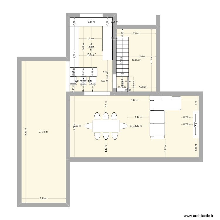 maison. Plan de 4 pièces et 86 m2