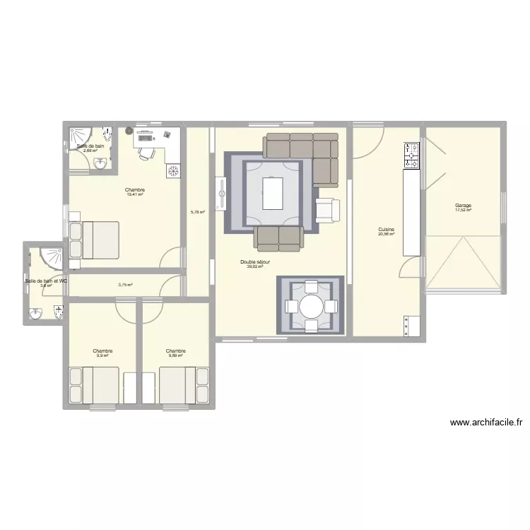MA MAISON. Plan de 10 Pièces et 133 m² MA MAISON. Plan de 10 Pièces et 133 m²