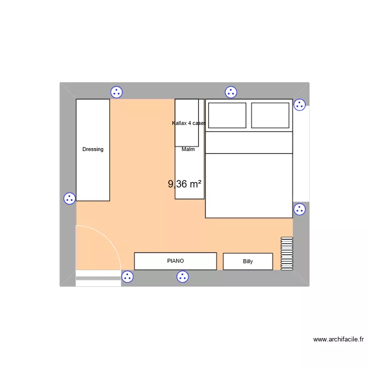 Chambre. Plan de 