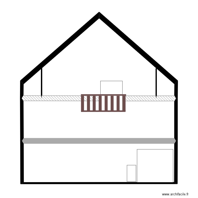 barOC facade ouest. Plan de 3 pièces et 78 m2