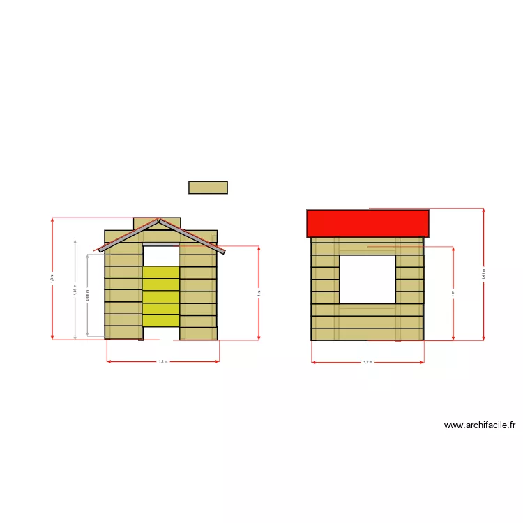 Maisonnette Facades. Plan de 