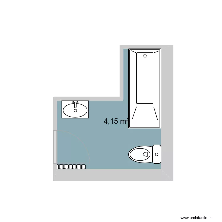 Sénéchal. Plan de 1 Pièce et 4 m² Sénéchal. Plan de 1 Pièce et 4 m²