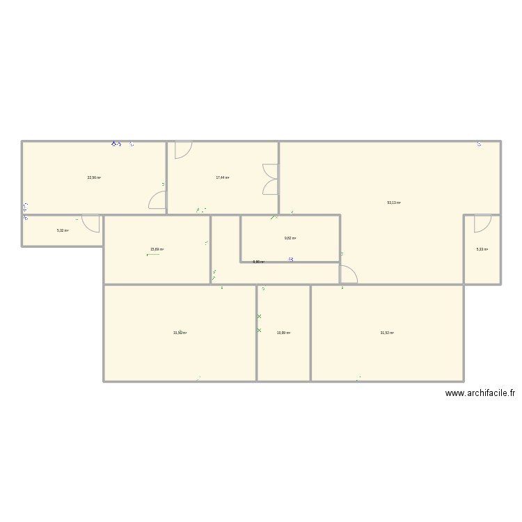 mi casa trabajo tecno. Plan de 11 pièces et 212 m2