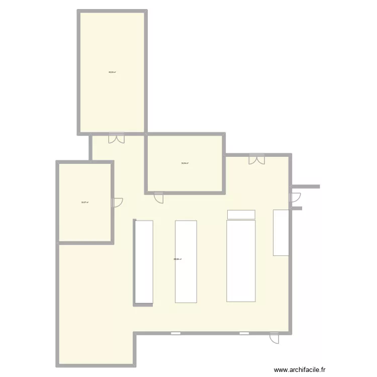 Cuisine. Plan de 4  et 424 m²