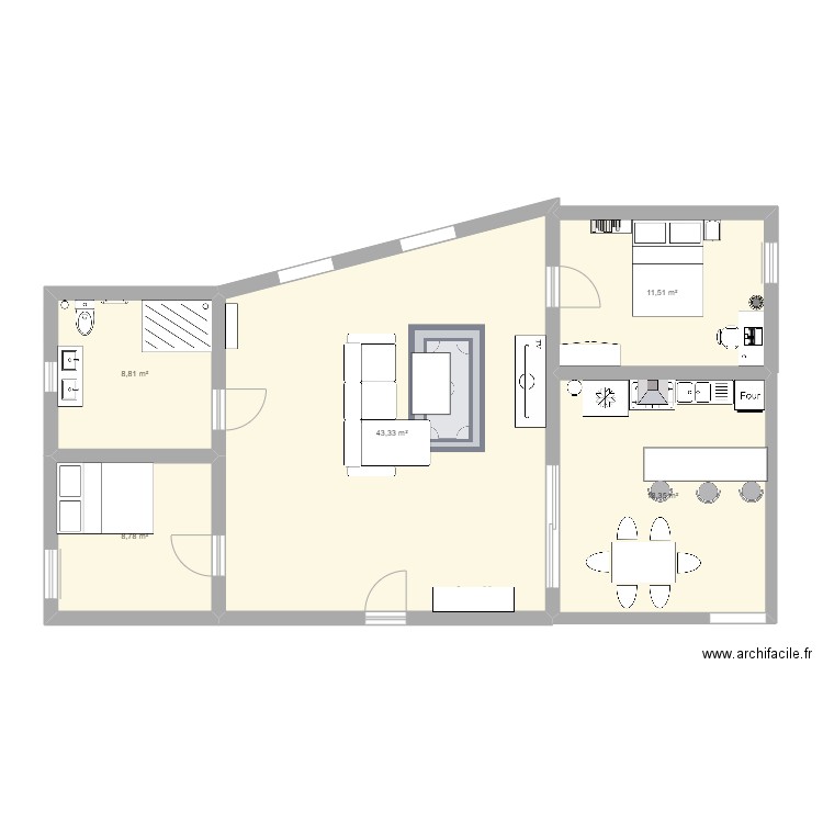 appartement . Plan de 0 pièce et 0 m2