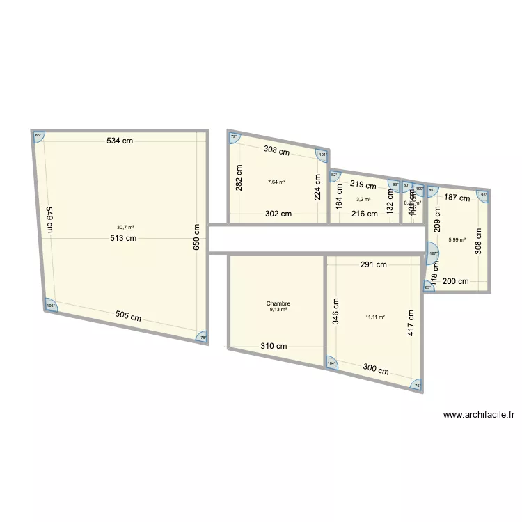 travaux raynov chabottes. Plan de 
