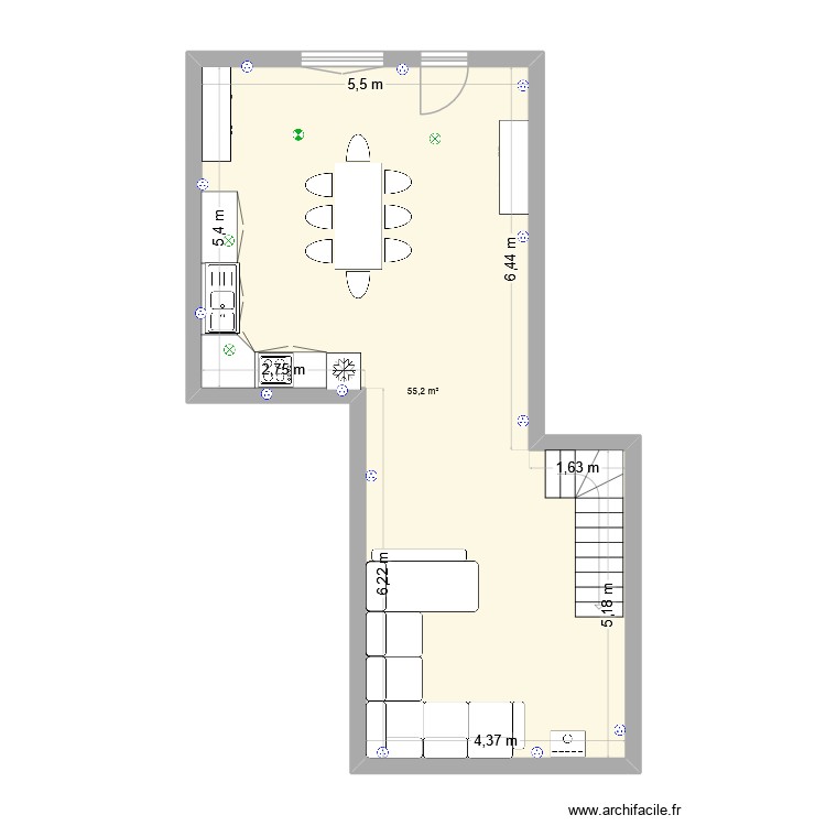 salle rdc. Plan de 0 pièce et 0 m2