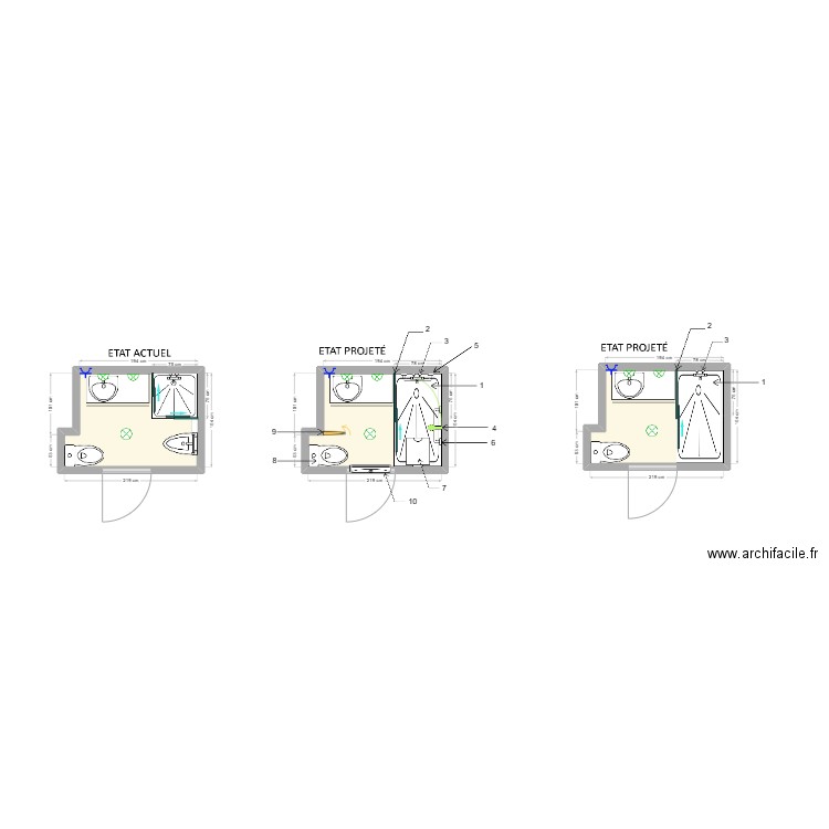 dossier FERNANDES. Plan de 3 pièces et 9 m2