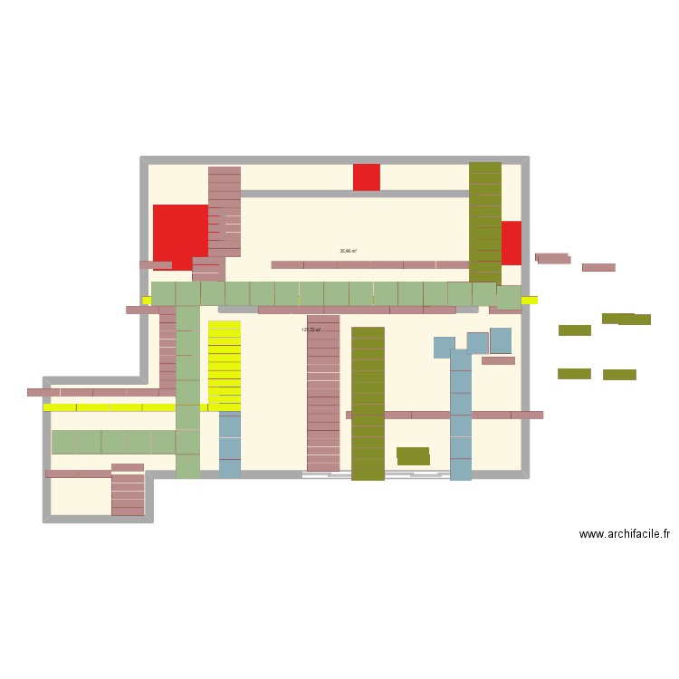 piscine2. Plan de 2 pièces et 205 m2