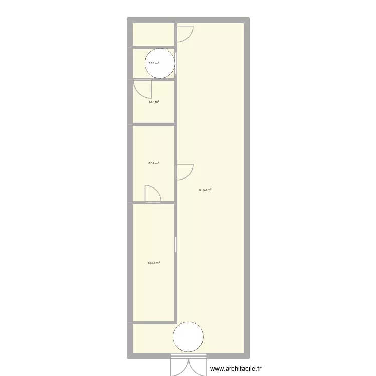 Pizzeria. Plan de 5 et 89 m² Pizzeria. Plan de 5 et 89 m²