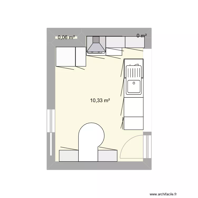 Plan Cuisine. Plan de 3 et 10 m² Plan Cuisine. Plan de 3 et 10 m²
