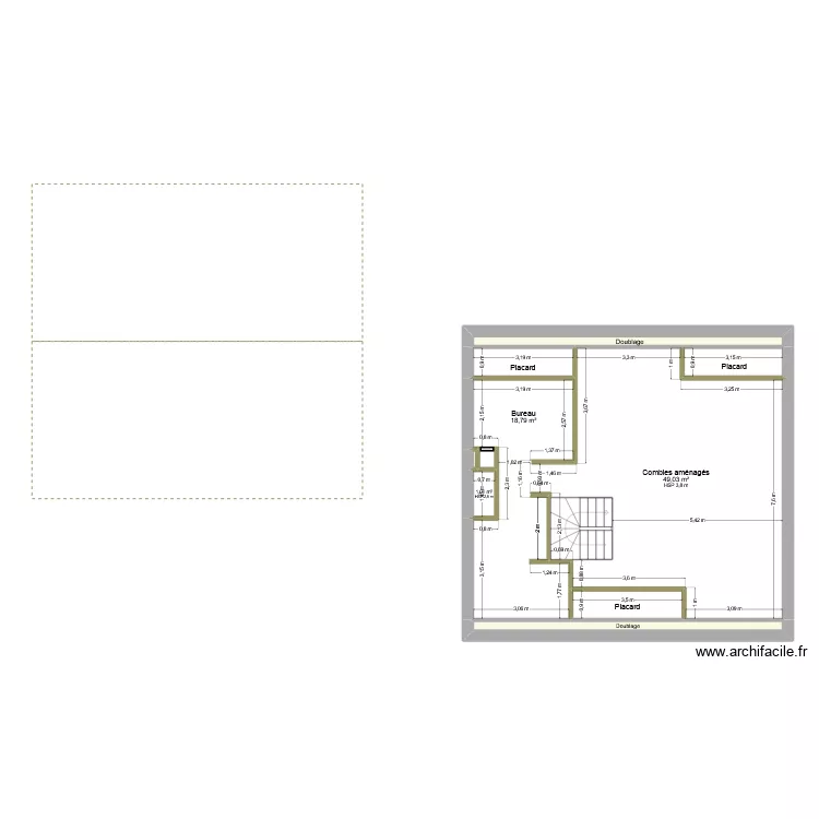 Capucines. Plan de 32  et 403 m²