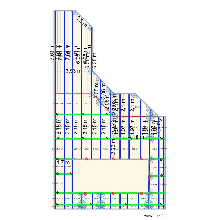 terrase_V3_lambourdes. Plan de 80 pièces et 95 m2