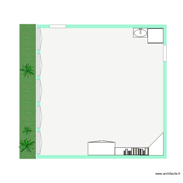 salle7. Plan de 1 pièce et 47 m2