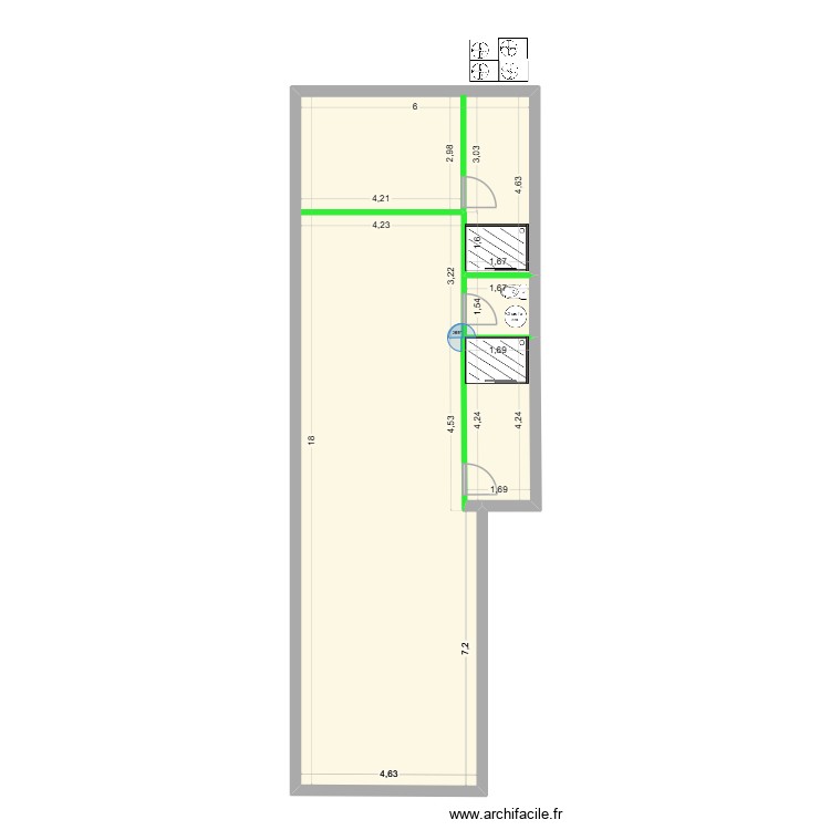 Projet Pilates Mazargues (Projet). Plan de 0 pièce et 0 m2