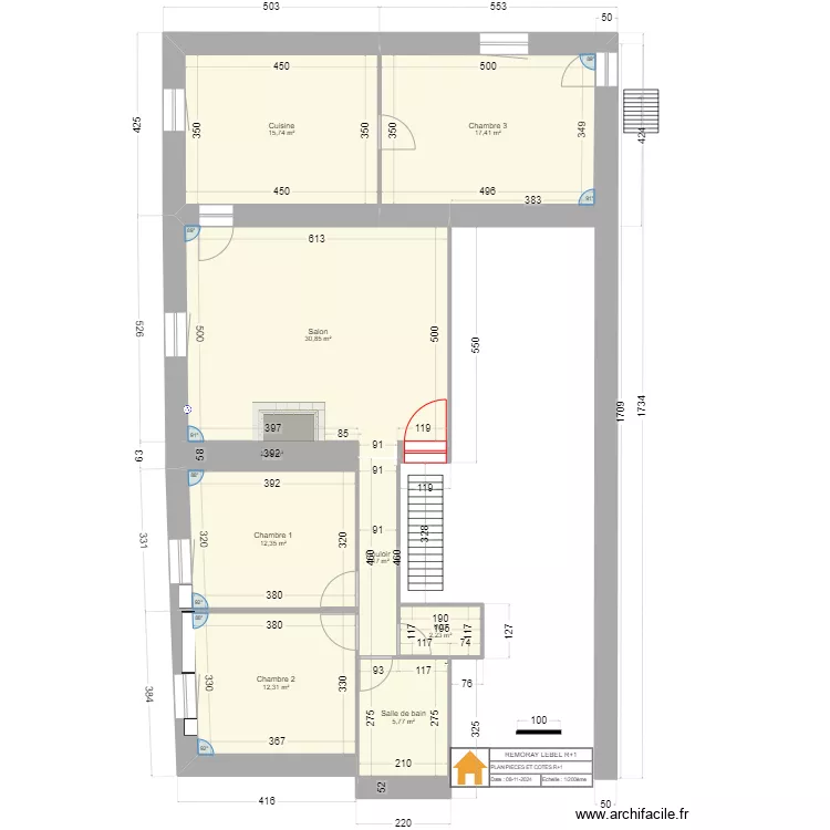 Remoray R+1. Plan de 