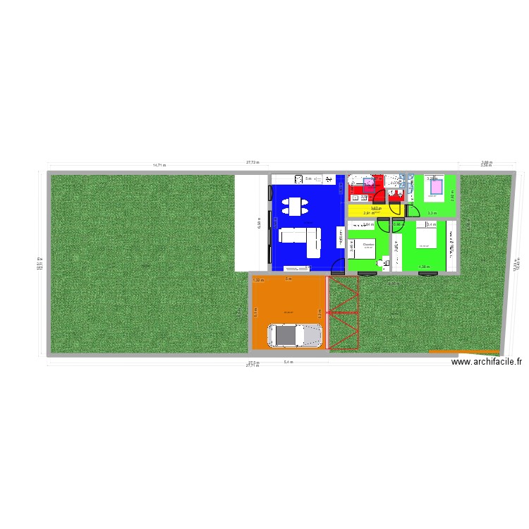 maison 3. Plan de 8 pièces et 103 m2