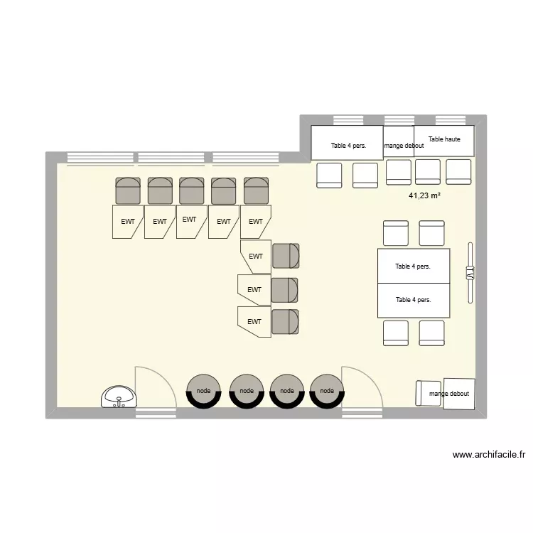 salle formation. Plan de 1 Pièce et 41 m² salle formation. Plan de 1 Pièce et 41 m²