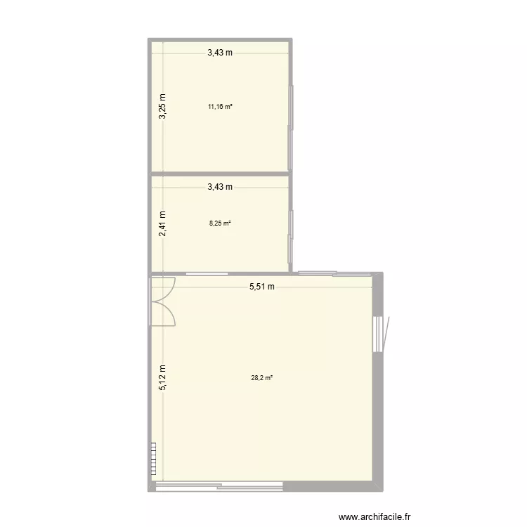 ANGLET 1. Plan de 3  et 48 m²