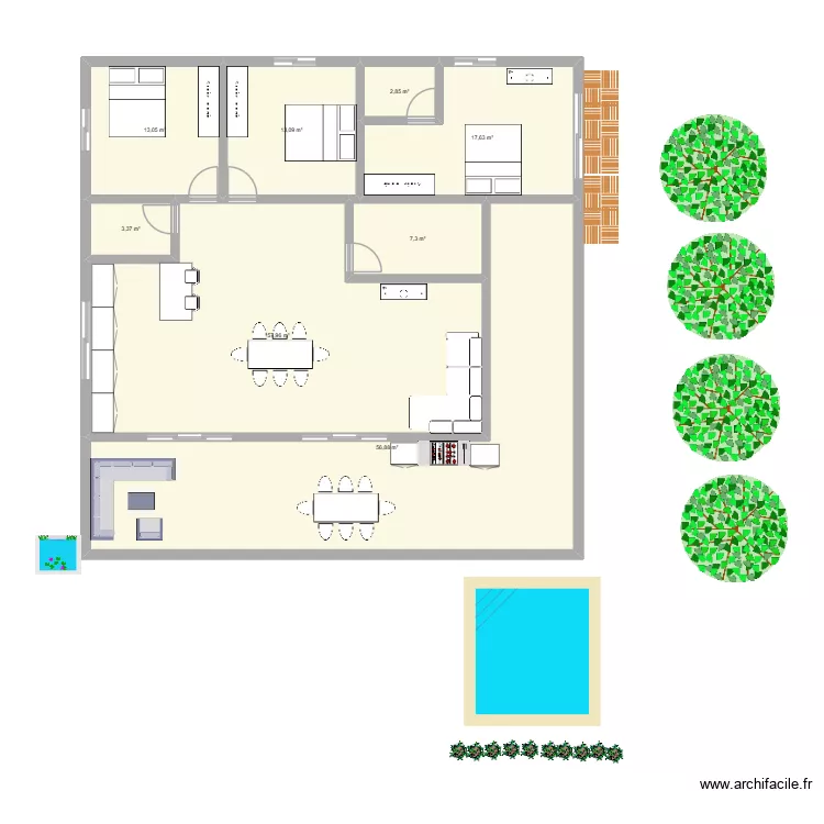 BRASIL. Plan de 8  et 172 m²