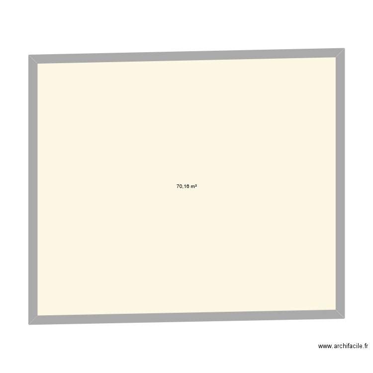 projet. Plan de 1 pièce et 70 m2