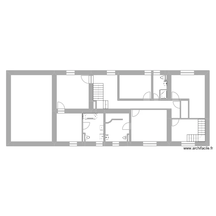 Francois etage. Plan de 15  et 153 m²