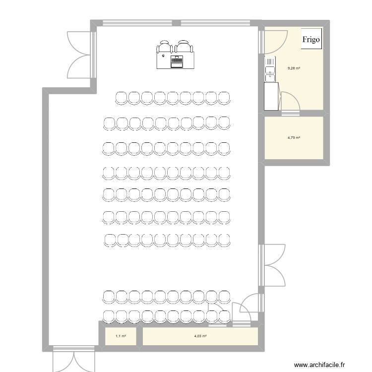 Ory 90 chaises. Plan de 0 pièce et 0 m2