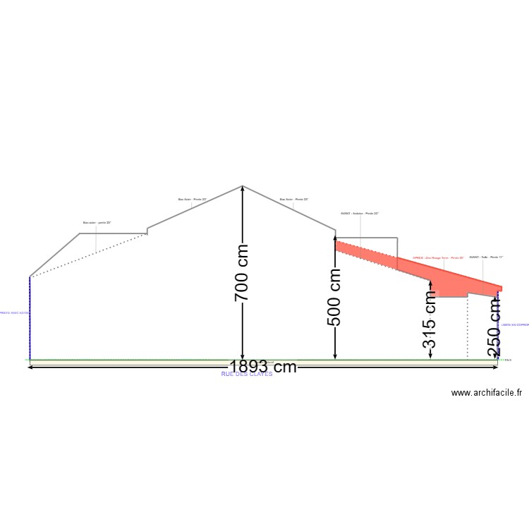 PC3 - plan de coupe finale av et ap. Plan de 0 pièce et 0 m2