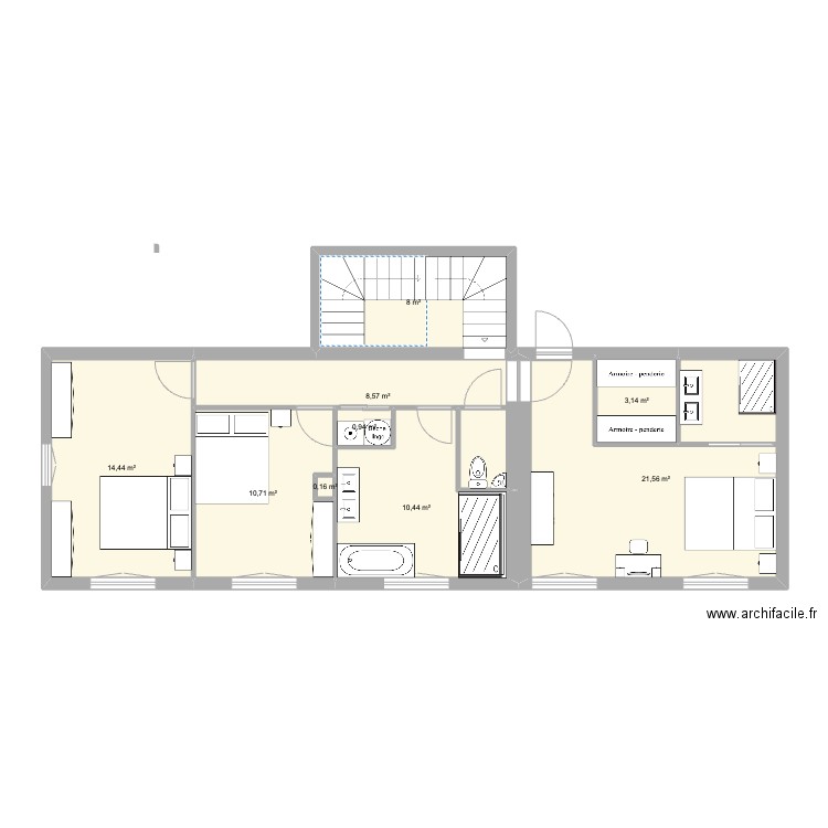 Corbeyre Etage 1 projet 2. Plan de 0 pièce et 0 m2