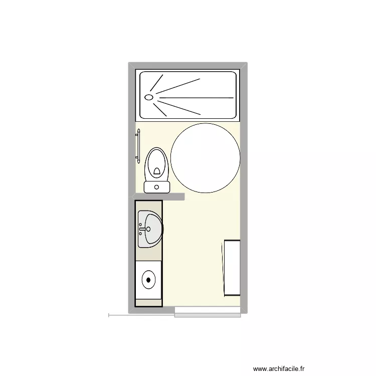 sdb. Plan de 1 et 6 m² sdb. Plan de 1 et 6 m²