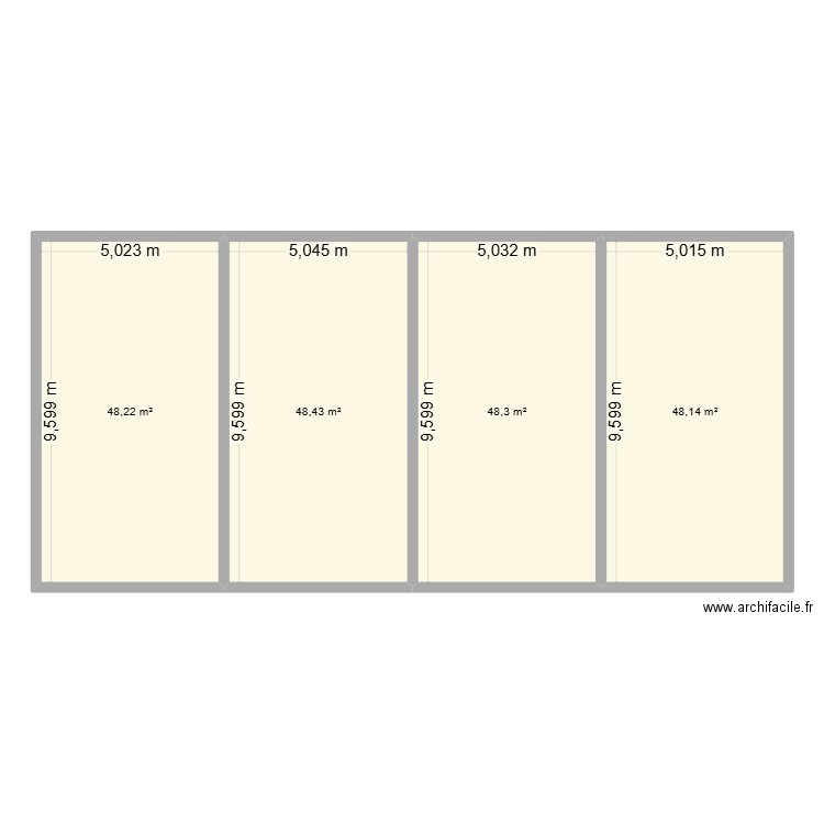 Appto T3. Plan de 4 pièces et 193 m2